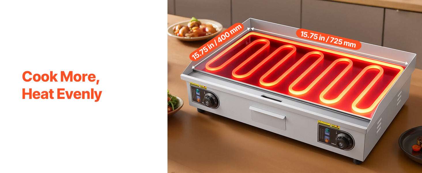 30" Commercial Electric Griddle Flat Top 4400W with Temp Control-30inch 4400W / United States