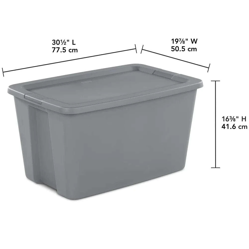 30 Gallon Stackable Storage Bin with Lid and Integrated Handles-United States