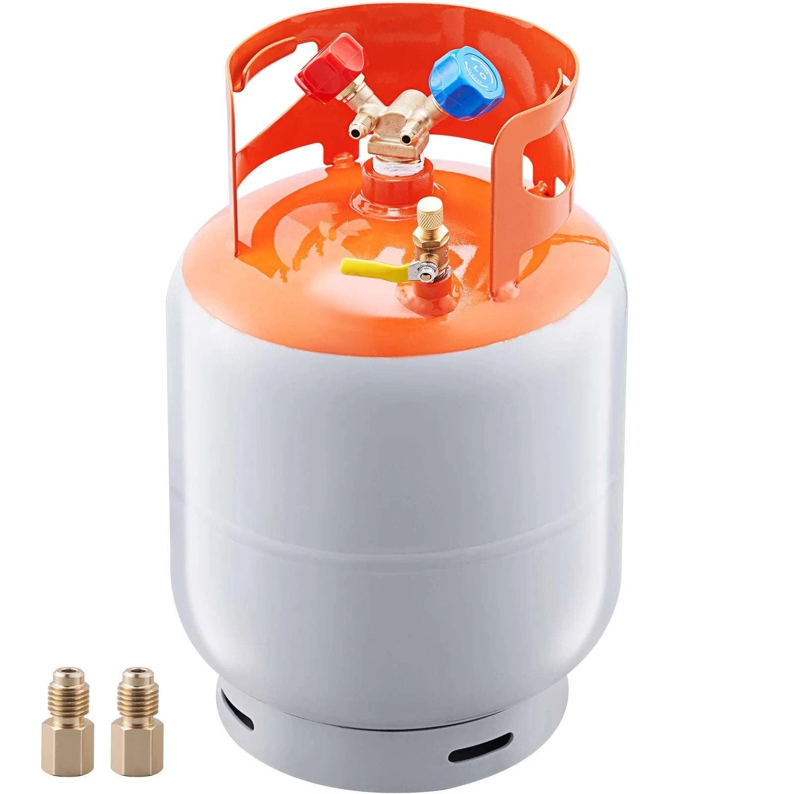 30 lb Refrigerant Recovery Tank 400 PSI Steel Cylinder with Y-Valve-0.25inch / United States