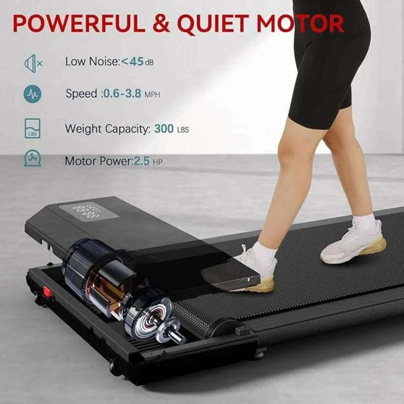 300 lbs 2.5 HP 2-in-1 Portable Treadmill for Home-black / GERMANY