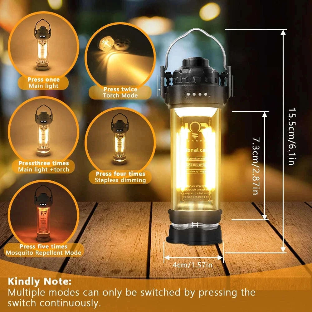3000mAh Portable Waterproof Camping Lantern-storage bag