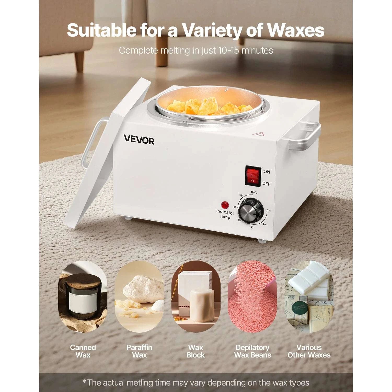 3000ml Professional Wax Warmer with Adjustable Temperature 300W-United States