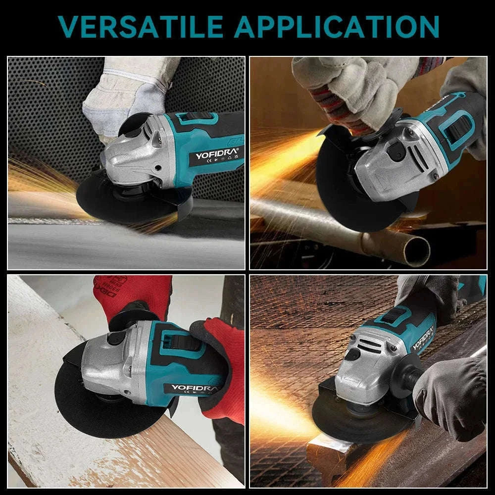 3000W 125mm Brushless Electric Angle Grinder-1 Battery set / UNITED KINGDOM / EU