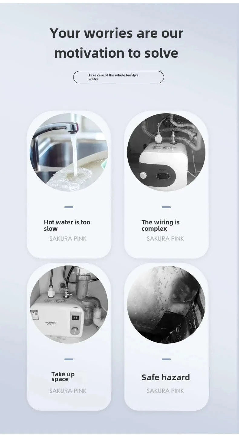 3000W Instant Hot Water Heater Faucet with Temperature Display-Default Title