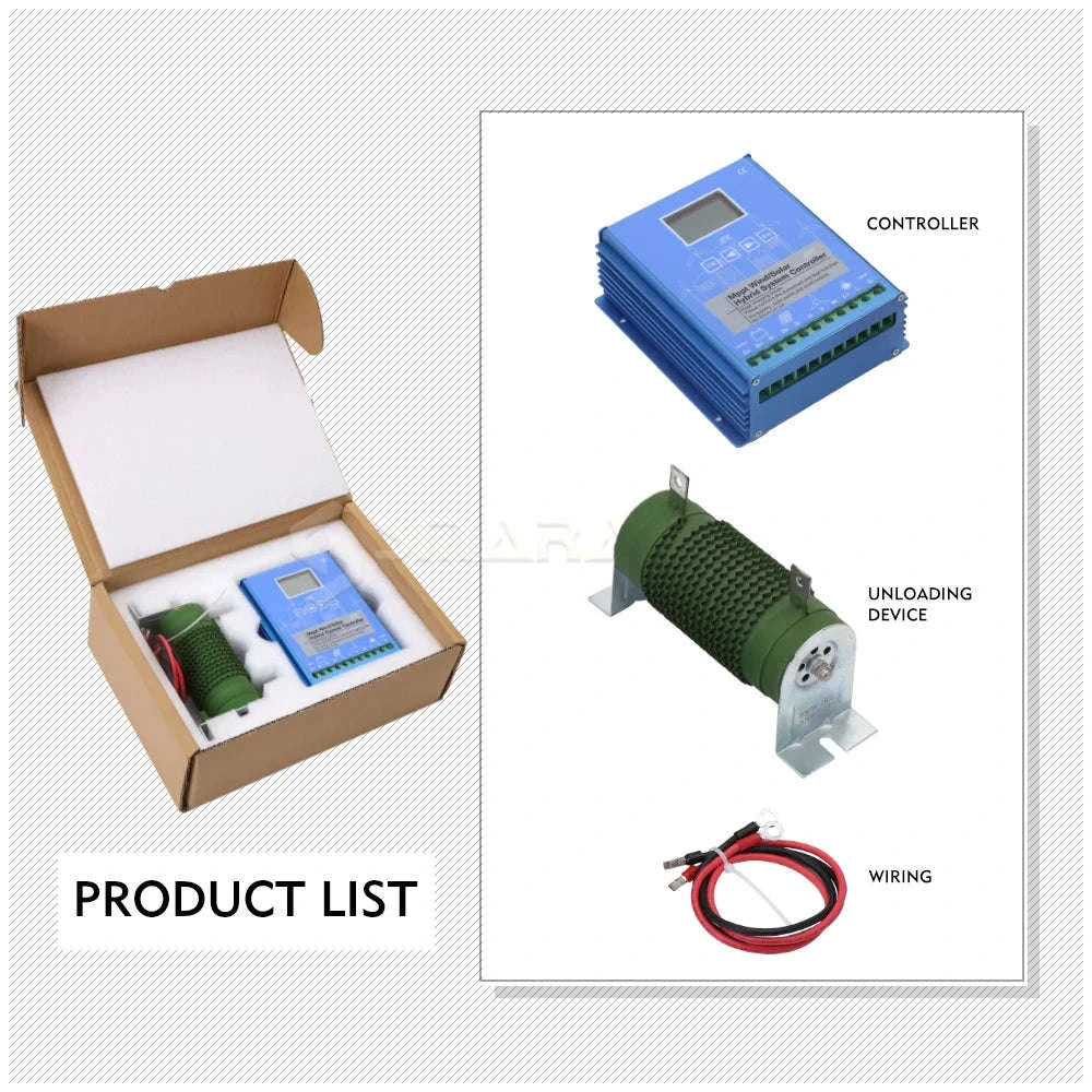 3000W Wind Turbine Generator with MPPT Controller for Off-Grid Home System-Free MPPT Controller / 3000W / China Mainland|12V