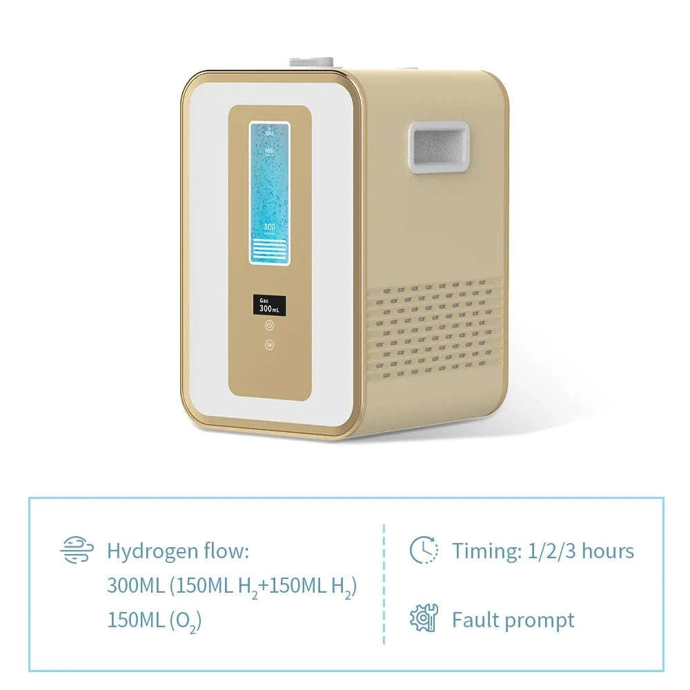 300ml Hydrogen Inhalation Machine with Dual Outlet & Timer Control-US
