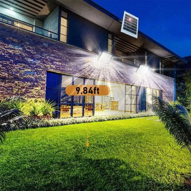 300W LED Solar Street Lights Outdoor Flood Lamp-WHITE / United States