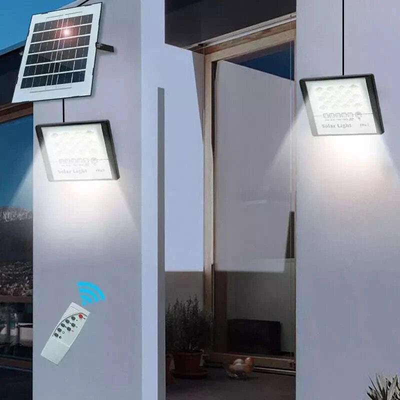 300W LED Solar Street Lights Outdoor Flood Lamp-WHITE / United States