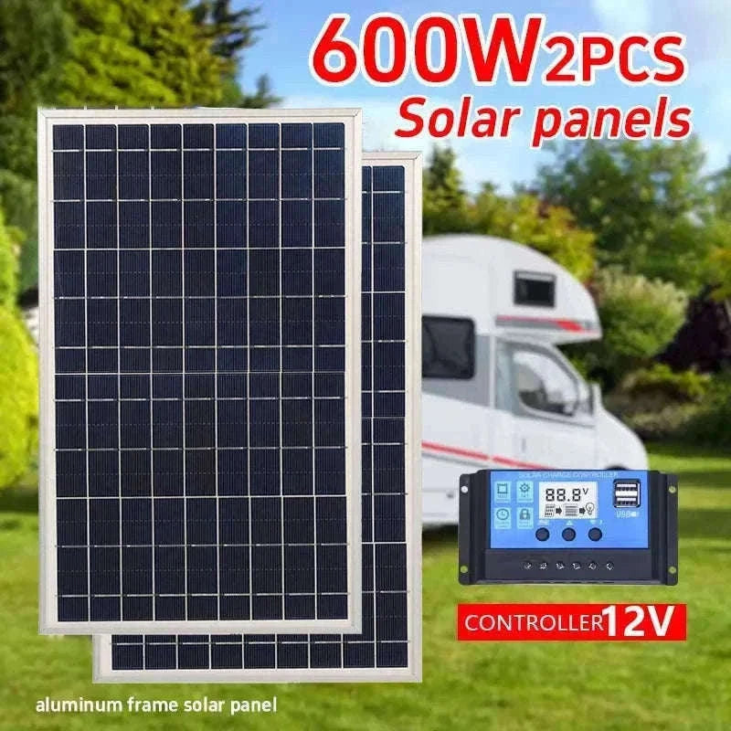 300W Solar Panel Kit for Portable 12V Power and Charging-with 30A controller
