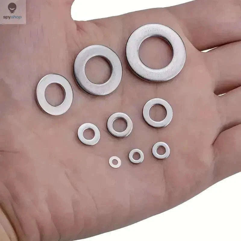 304 Stainless Steel Flat Washers Set for Reliable Fastening-WHITE / 360Pcs
