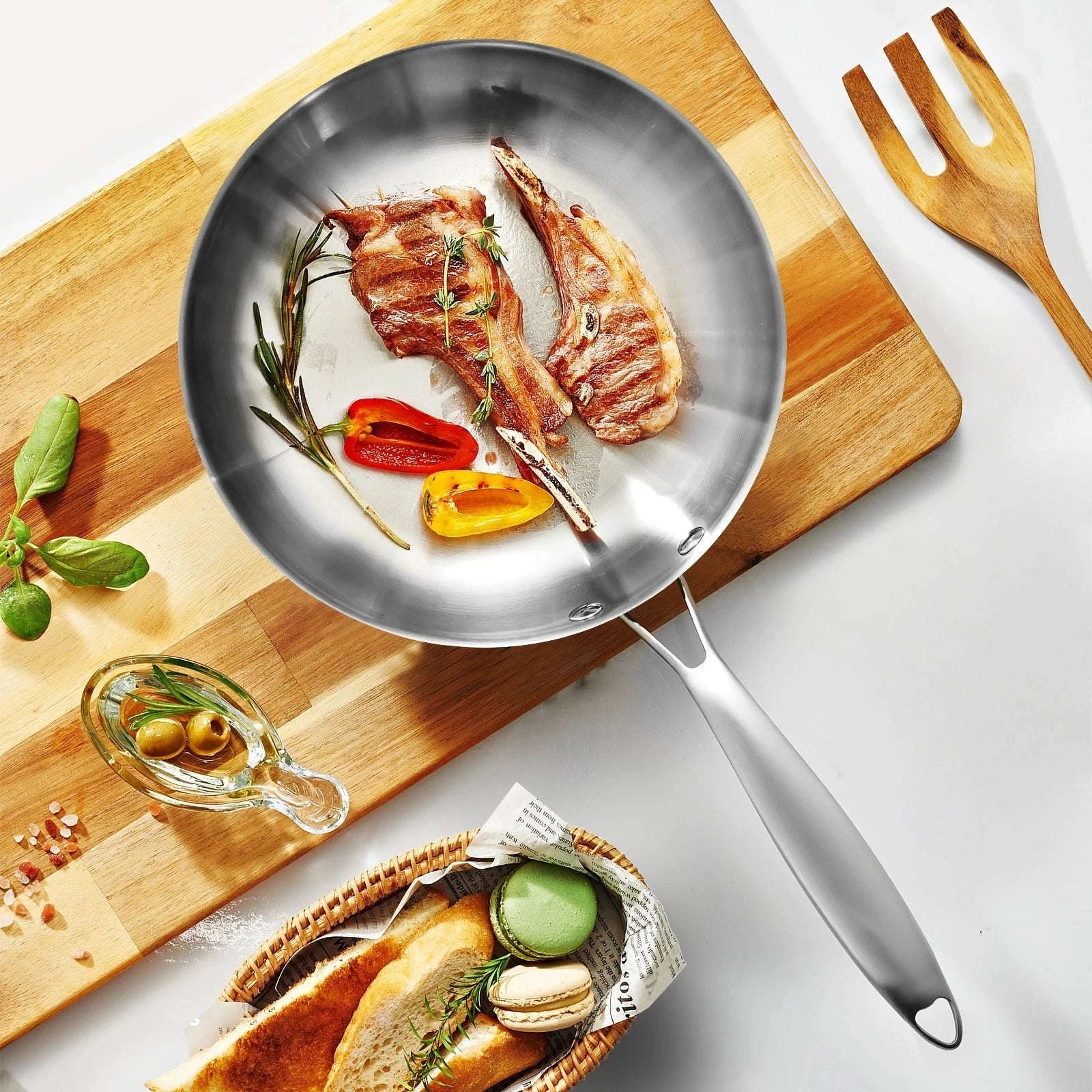 304 Stainless Steel Frying Pan-22cm / Frying Pan