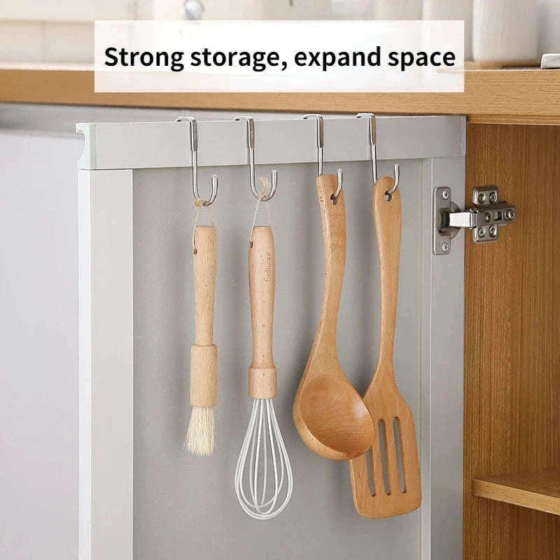 304 Stainless Steel Punch-Free Double S-Hook for Easy Storage-Black L