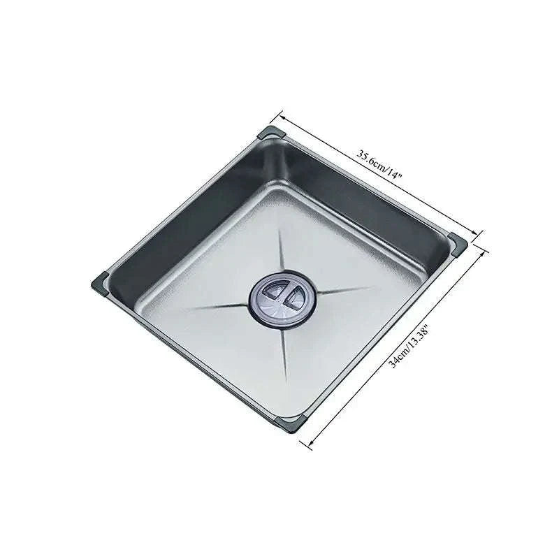 304 Stainless Steel Waterfall Kitchen Sink with Digital Display Faucet Set-Black 75x45 / france