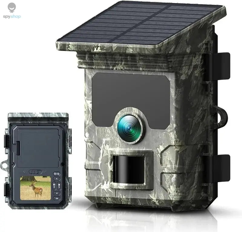 30MP 2K Solar Panel Hunting Camera Infrared Night Vision Monitoring Wildlife Trap Trail Camera Video Photo Recorder Cam 
