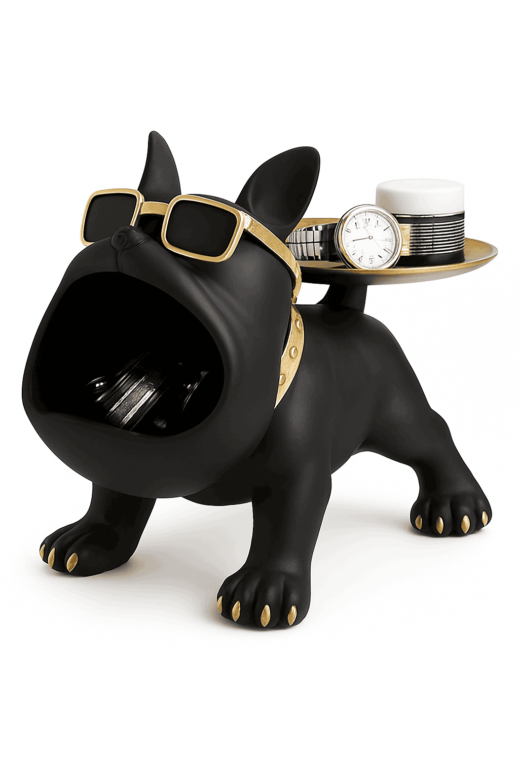 30cm Bulldog Resin Storage Box Organizer for Home Decor-D