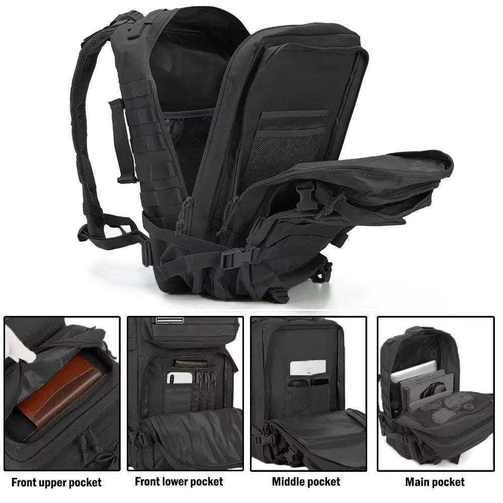 30L/50L Tactical Backpack for Hunting, Hiking and Travel-50L Black