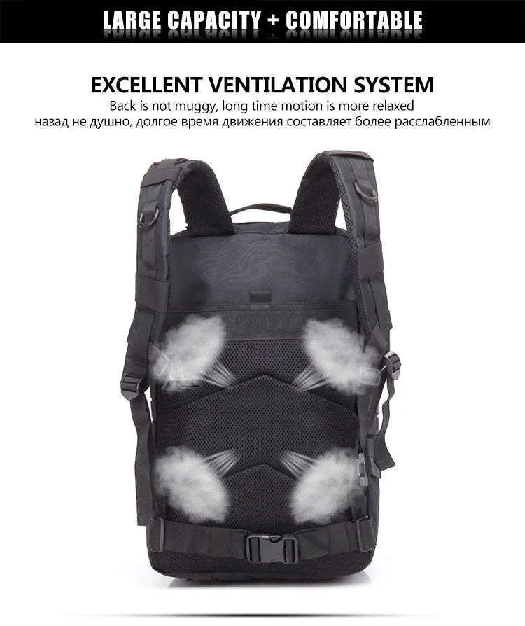 30L/50L Tactical Backpack for Hunting, Hiking and Travel-50L Black