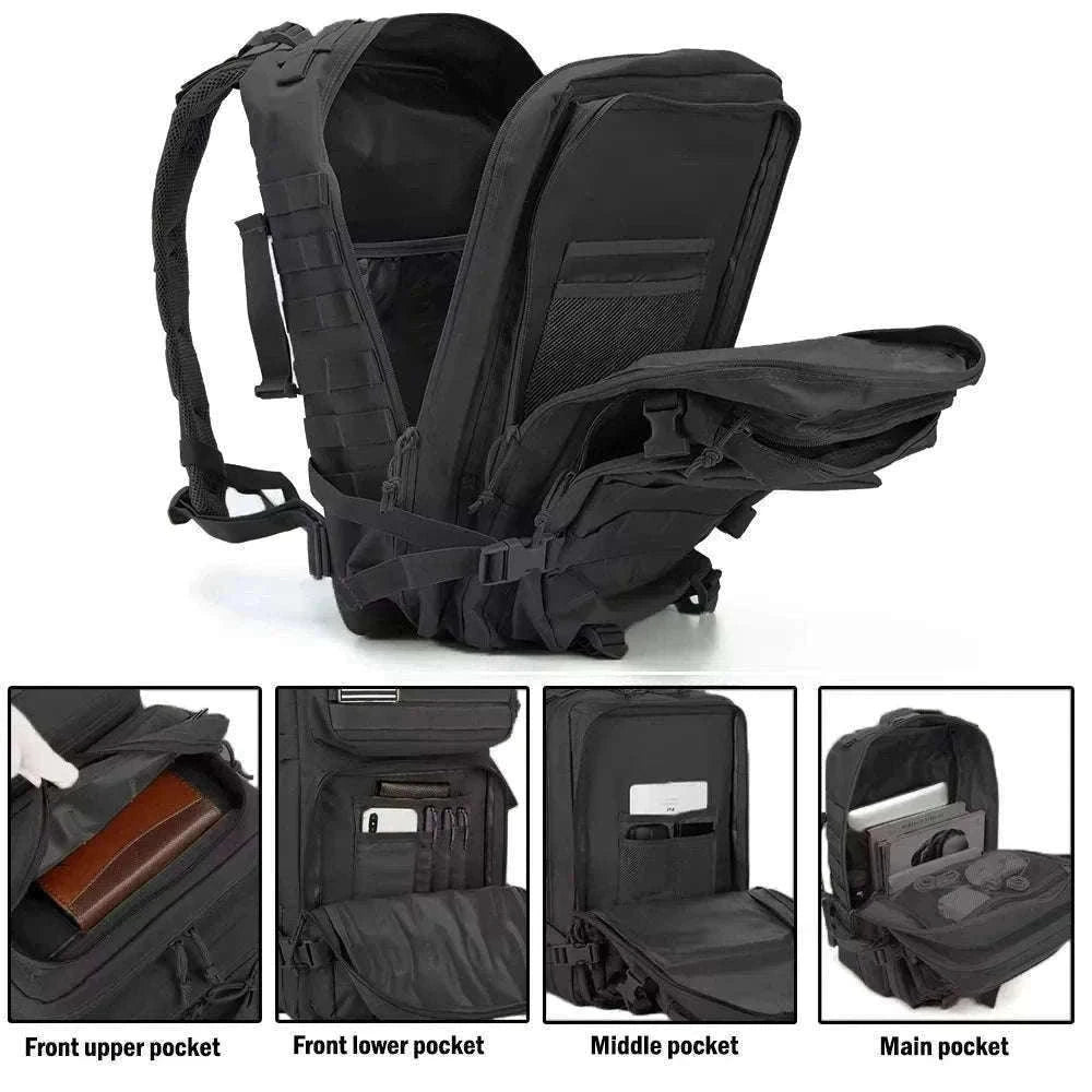 30L/50L Tactical Backpack for Hunting, Hiking and Travel-50L Black
