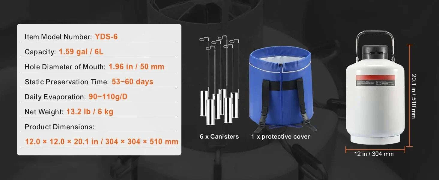30L Liquid Nitrogen Tank Dewar with Long Storage Time & Canisters-3L / spain