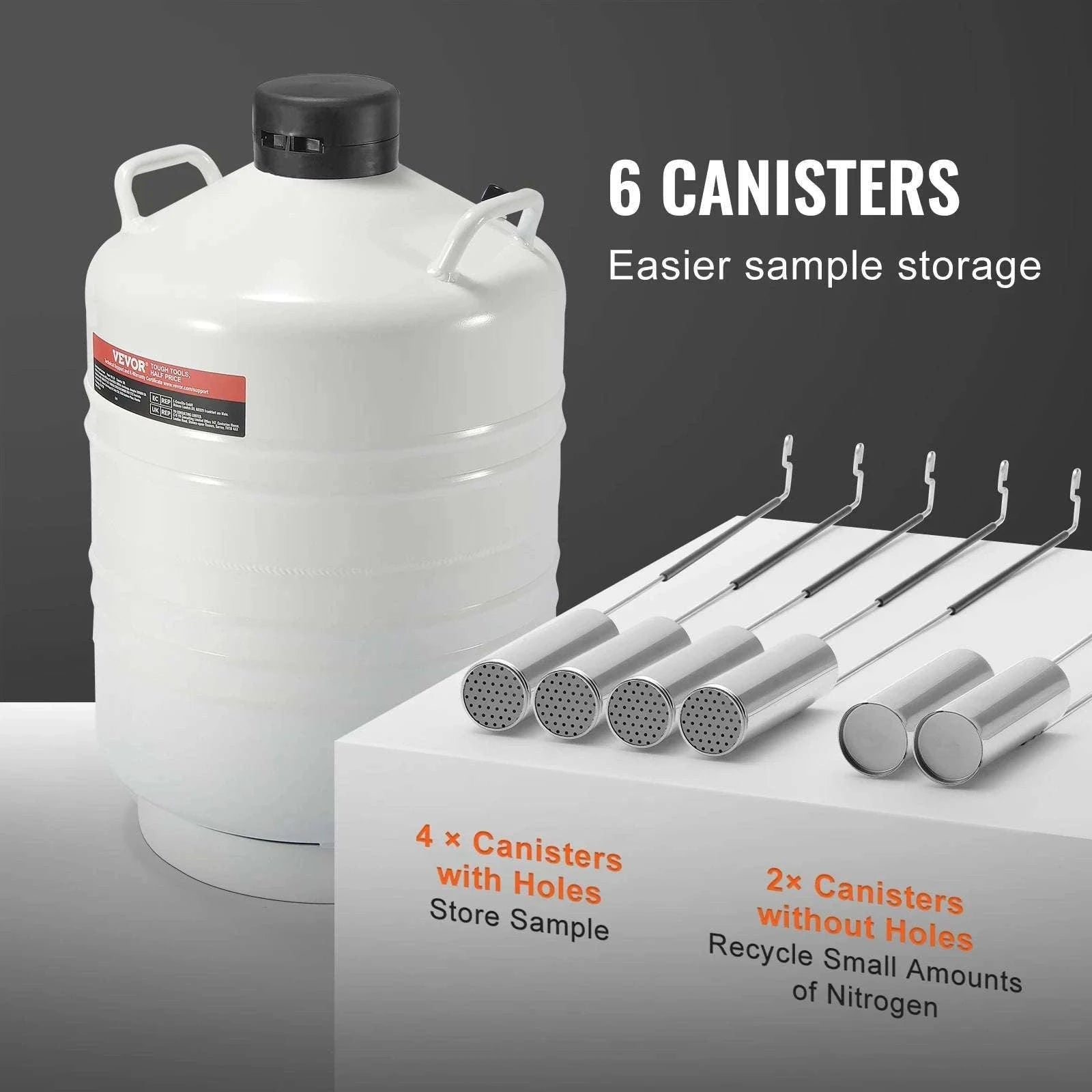30L Liquid Nitrogen Tank Dewar with Long Storage Time & Canisters-3L / spain