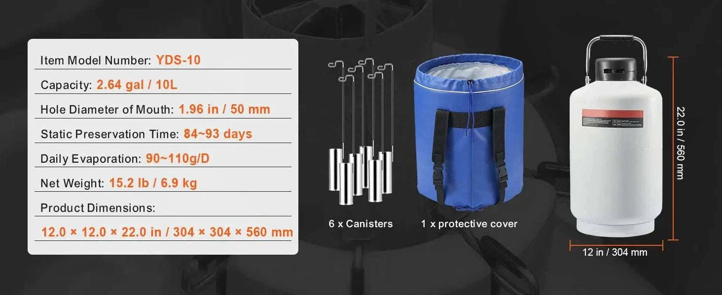 30L Liquid Nitrogen Tank Dewar with Long Storage Time & Canisters-3L / spain