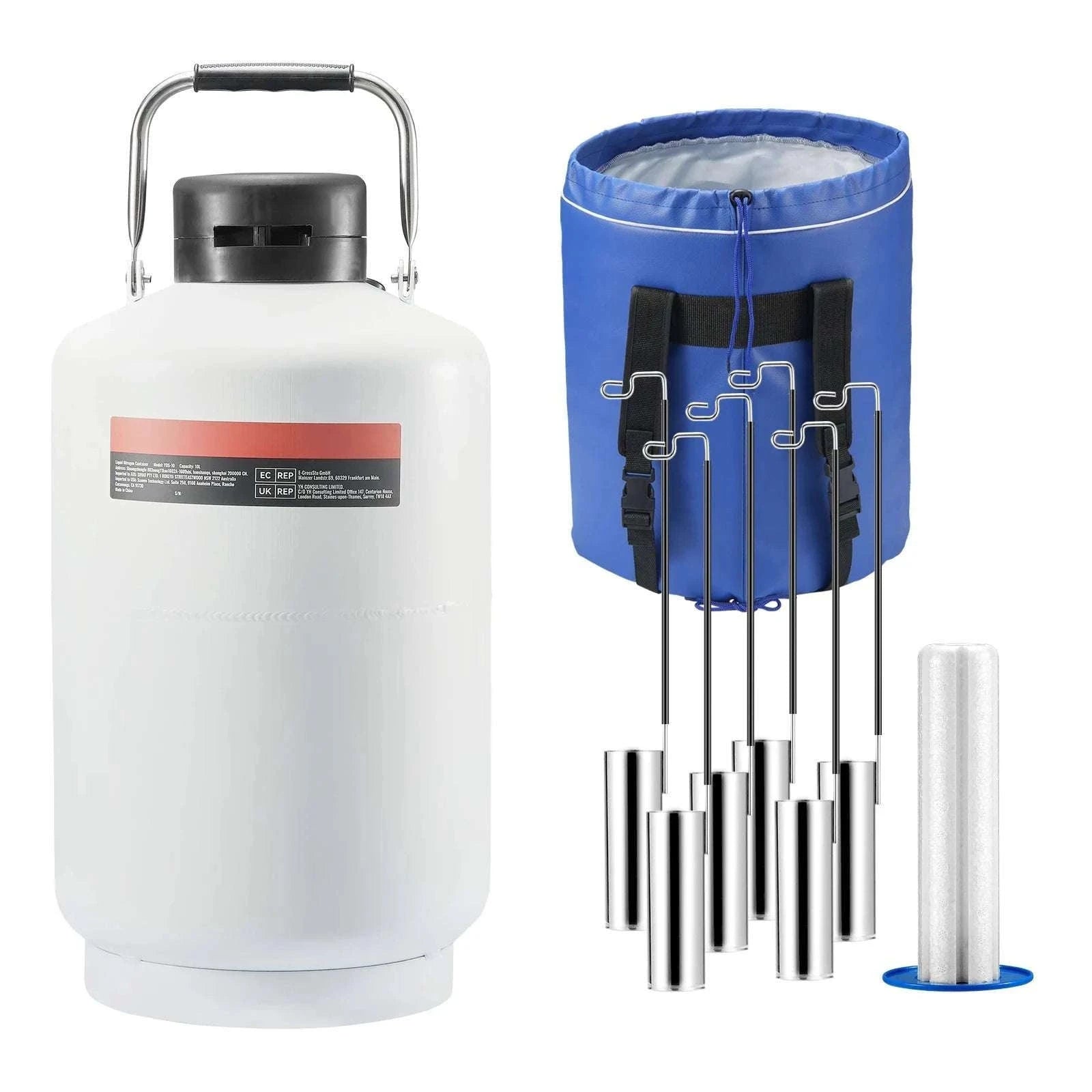 30L Liquid Nitrogen Tank Dewar with Long Storage Time & Canisters-3L / spain