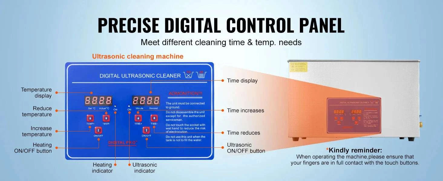30L Ultrasonic Cleaner with Heater & Timer for Deep Precision Cleaning-30L / CZECH REPUBLIC