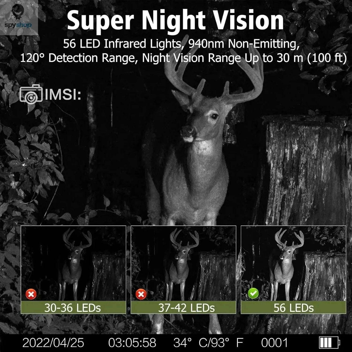 30MP 2K Solar Trail Camera for Wildlife Monitoring-Default Title