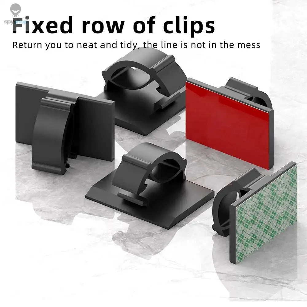 30pcs Cable Organizer Clips Cord Holder Desktop Workstation Wire Manager USB Charging Data Line Bobbin Winder Cable Management Spy-shop.com