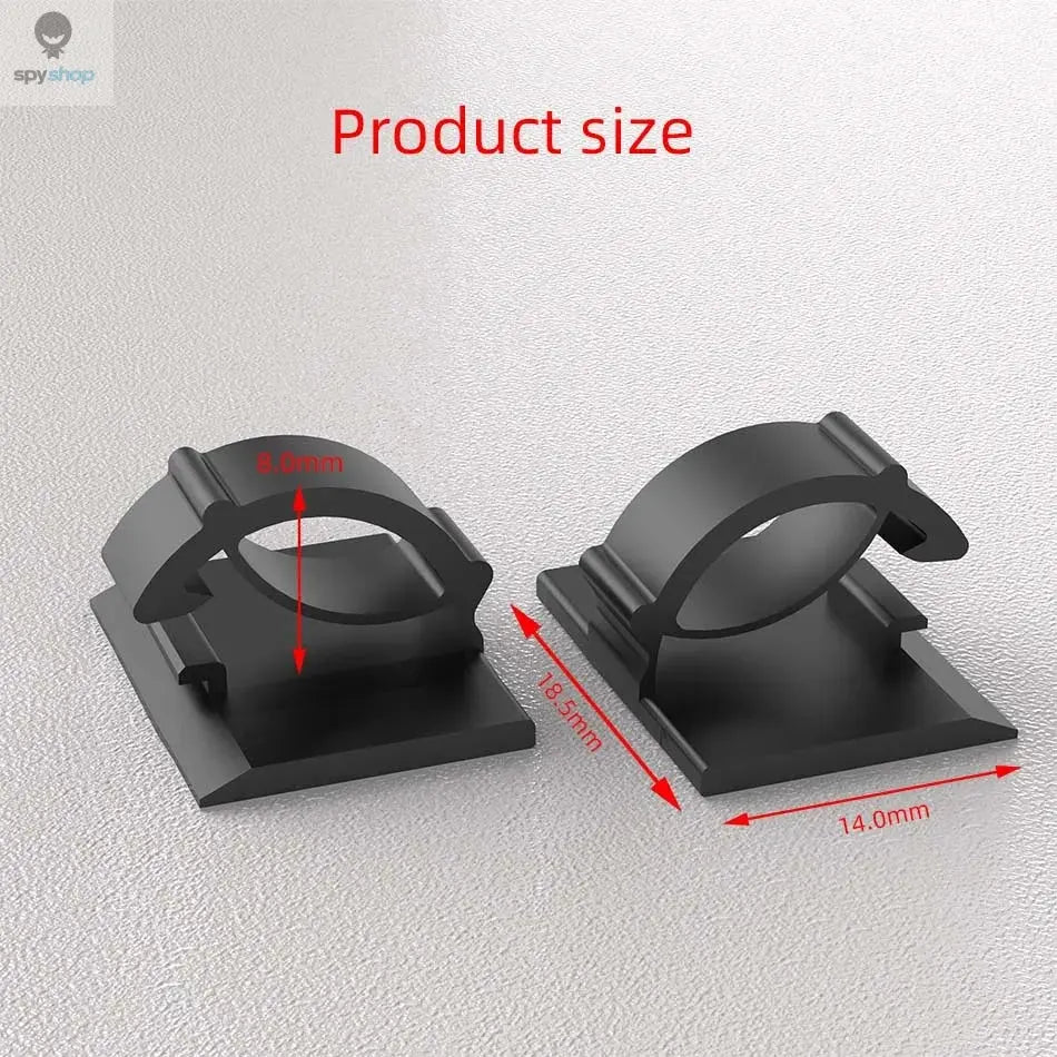30pcs Cable Organizer Clips Cord Holder Desktop Workstation Wire Manager USB Charging Data Line Bobbin Winder Cable Management Spy-shop.com