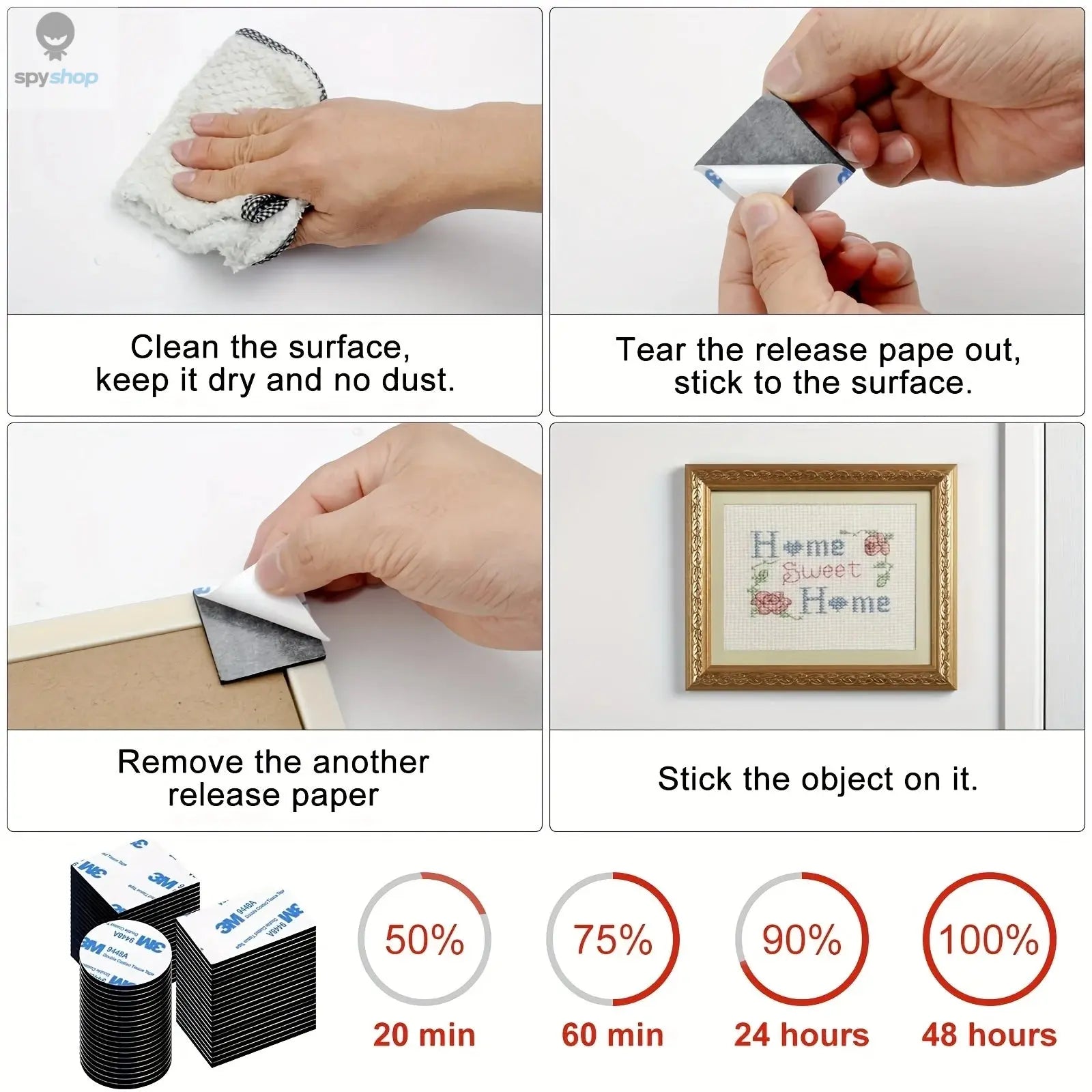 30pcs Double Sided Tape, Wall Tape Suitable For Home, Office, Car, Outdoor Use Spy-shop.com