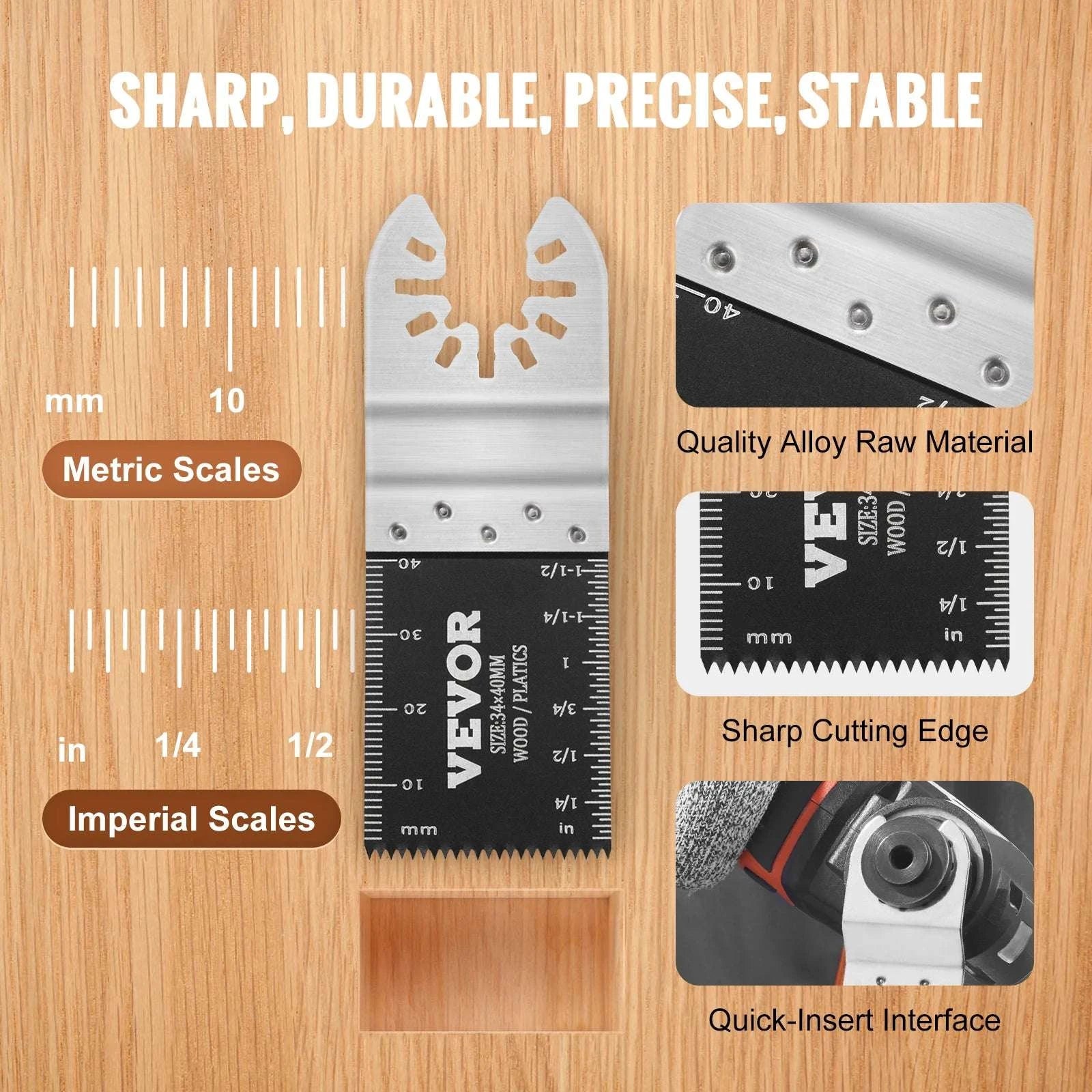 30PCS Oscillating Multi Tool Blade Kit Universal Quick Release Set-30 PCS / United States