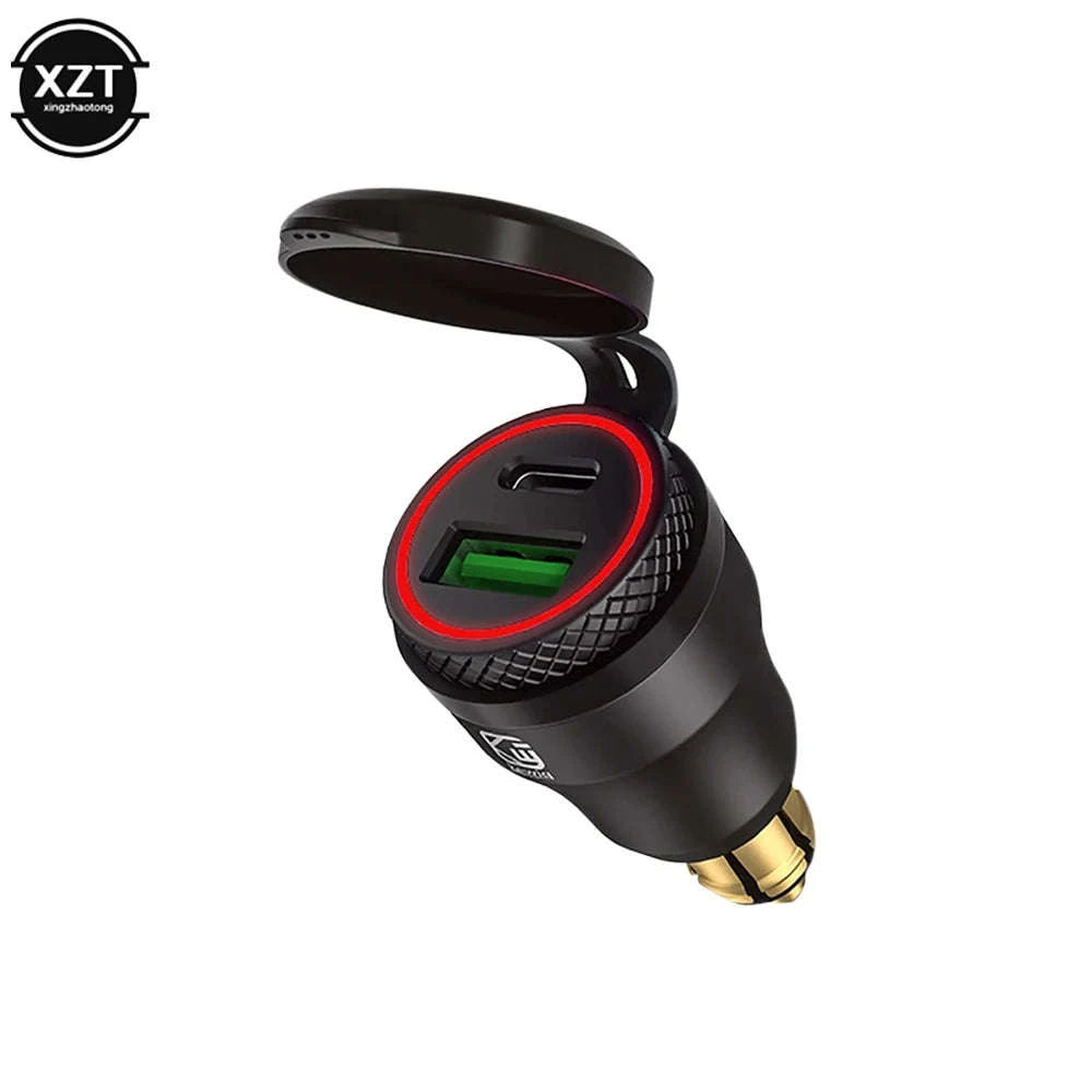 30W Waterproof Motorcycle USB Charger Adapter for DIN Socket-E