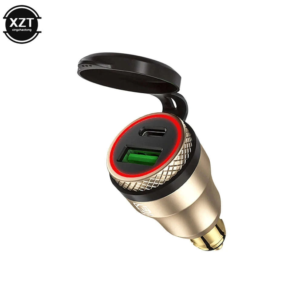 30W Waterproof Motorcycle USB Charger Adapter for DIN Socket-E
