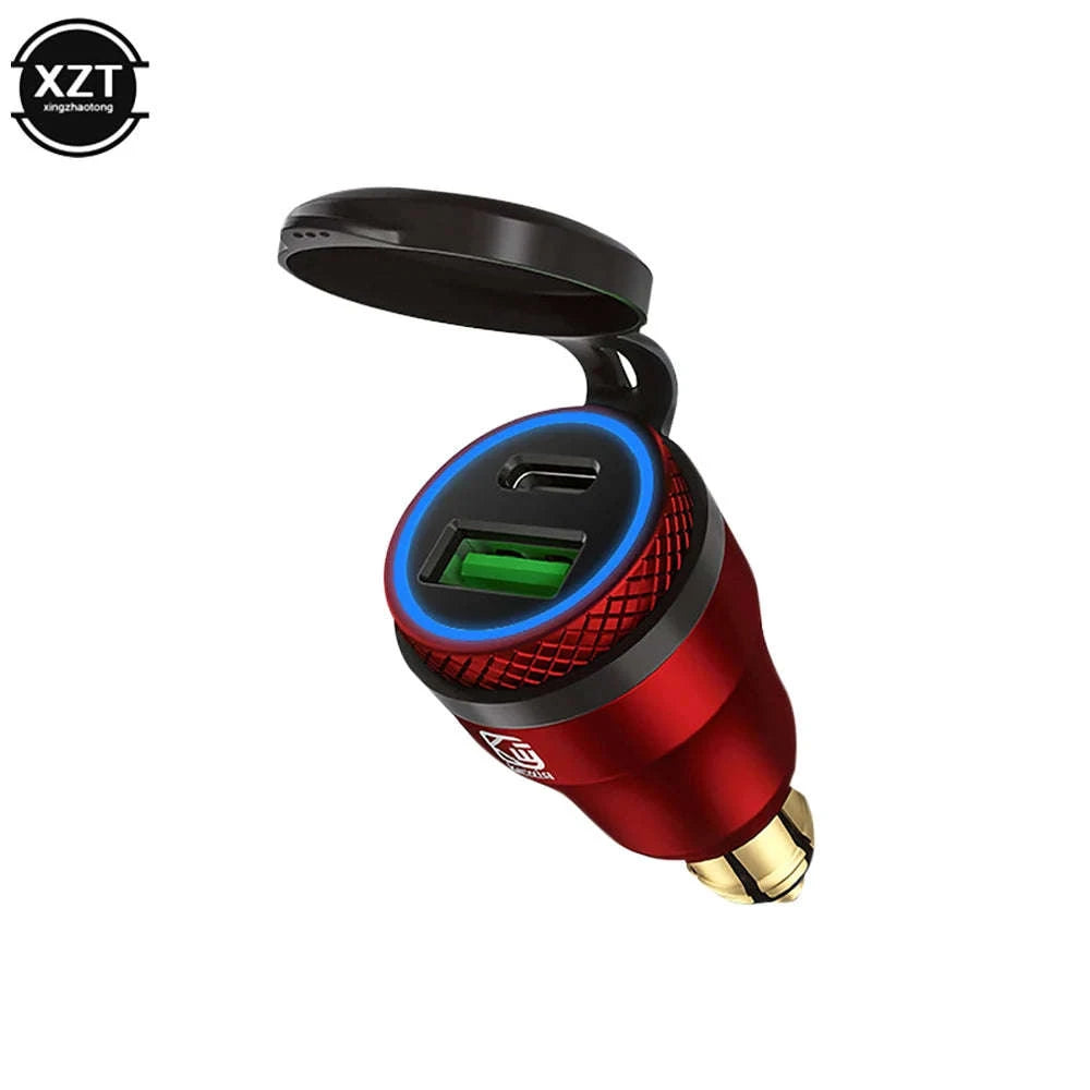 30W Waterproof Motorcycle USB Charger Adapter for DIN Socket-E