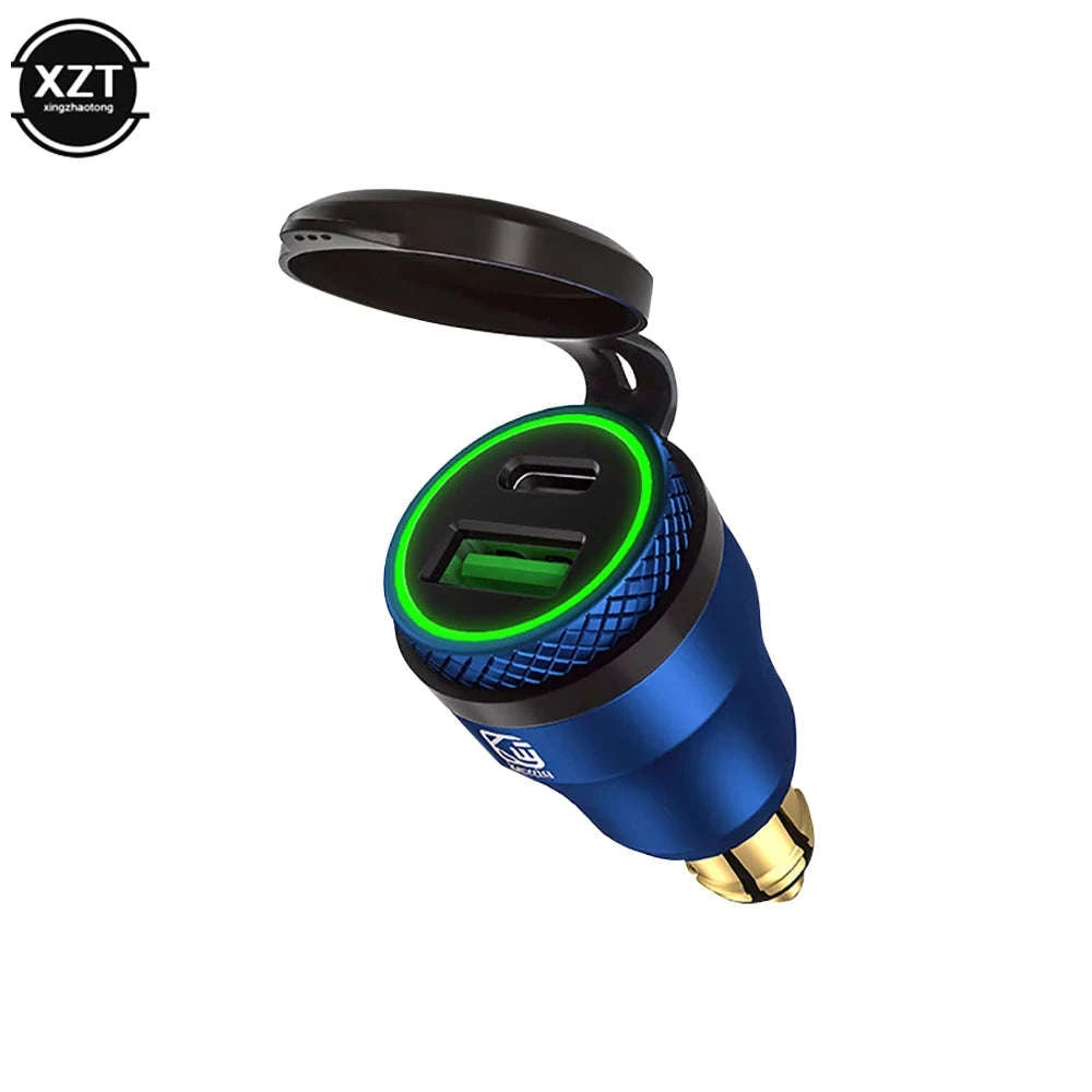 30W Waterproof Motorcycle USB Charger Adapter for DIN Socket-E