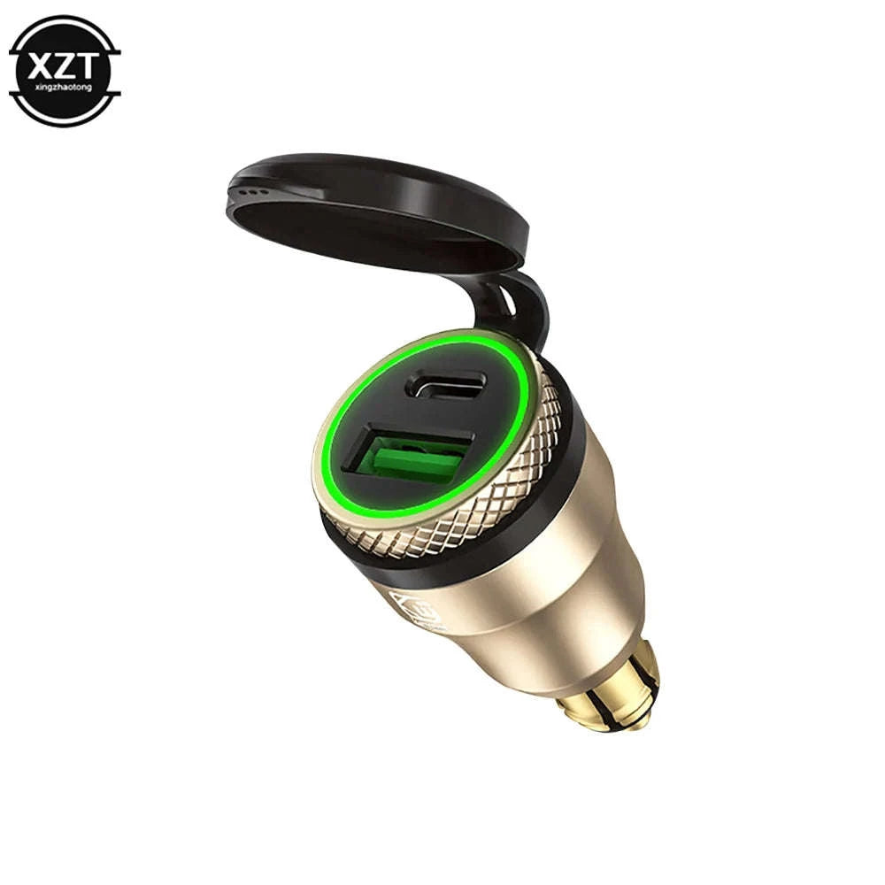 30W Waterproof Motorcycle USB Charger Adapter for DIN Socket-E