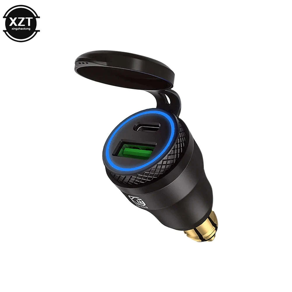 30W Waterproof Motorcycle USB Charger Adapter for DIN Socket-E