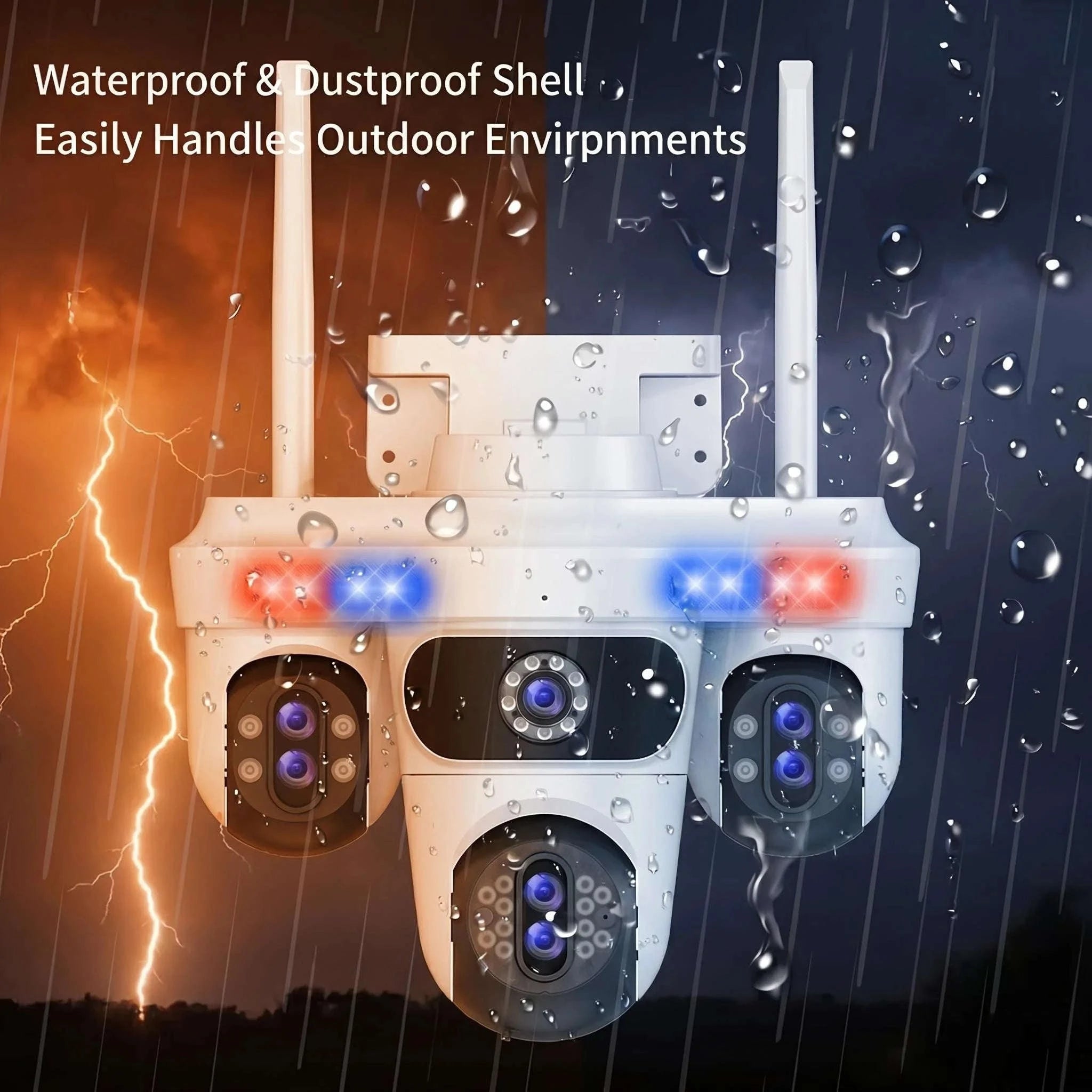 30x Optical Zoom PTZ Security Camera with 4-Area View-35MP WIFI No Card / Poland