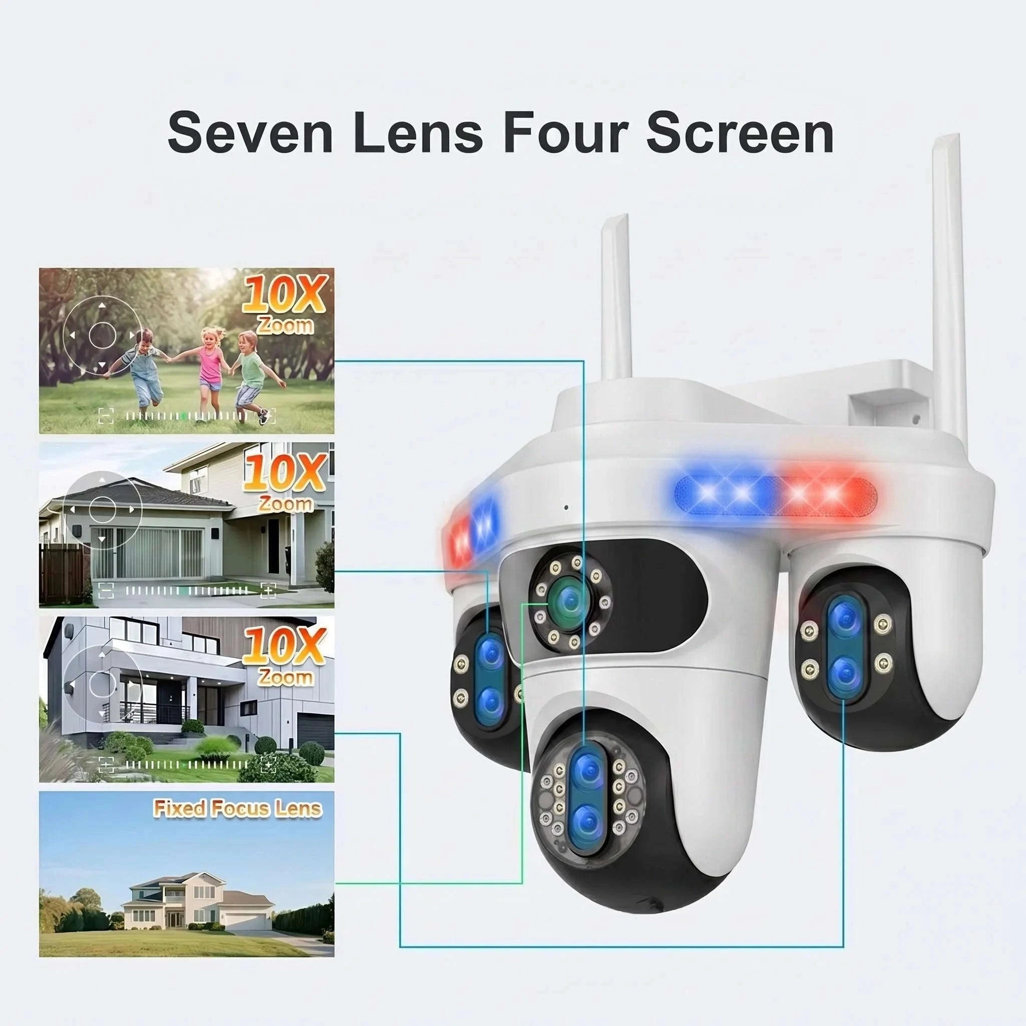 30x Optical Zoom PTZ Security Camera with 4-Area View-35MP WIFI No Card / Poland