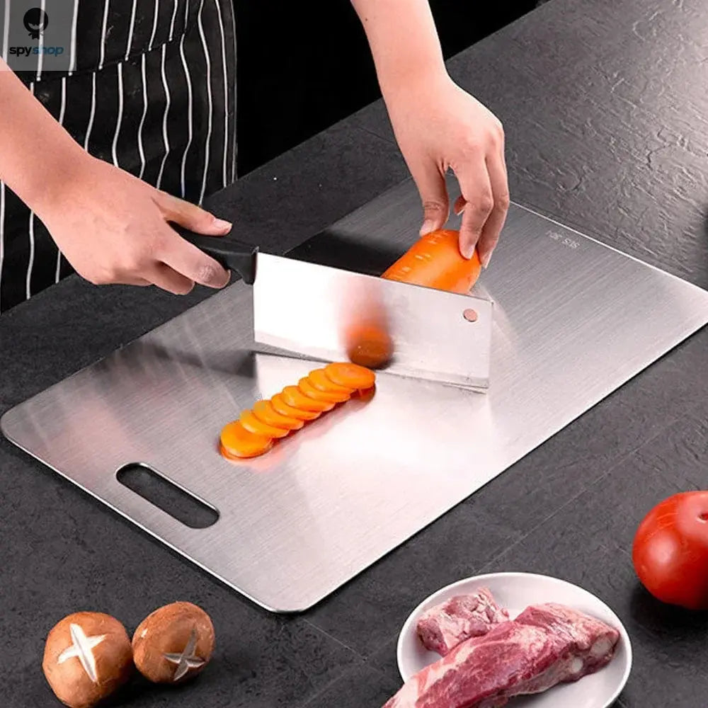 316 Stainless Steel Panel and Chopping Board Kitchen Household Thickened Double Sided Cutting Board Block Kneading Dough Board Spy-shop.com