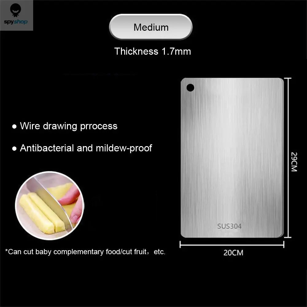 316 Stainless Steel Panel and Chopping Board Kitchen Household Thickened Double Sided Cutting Board Block Kneading Dough Board Spy-shop.com