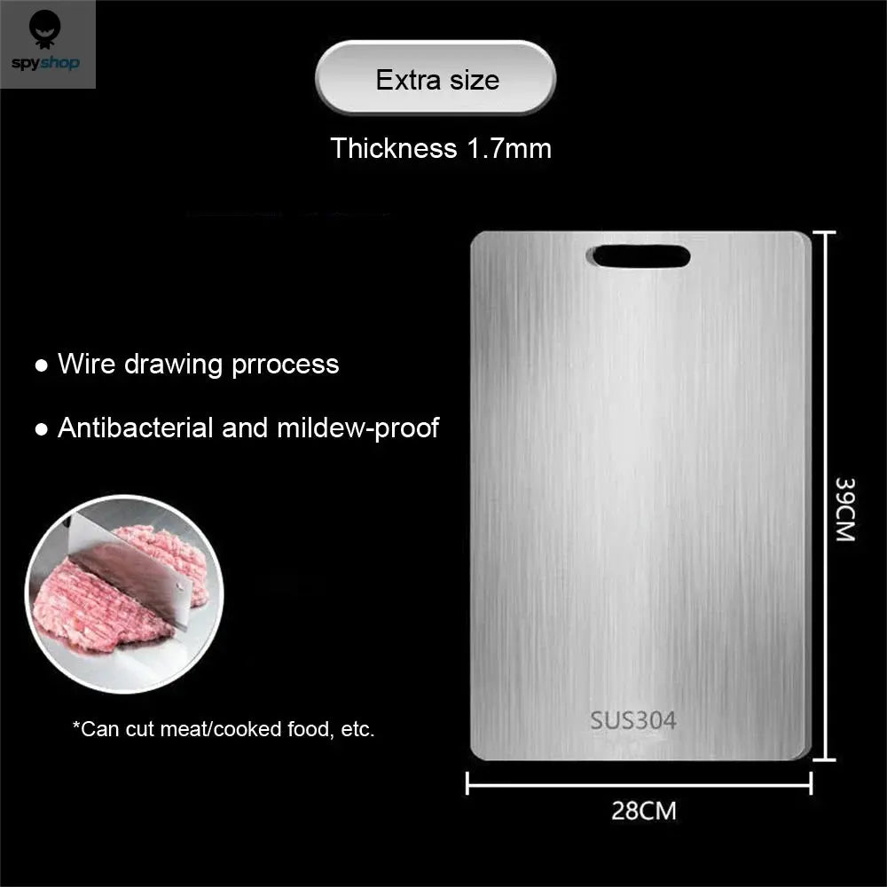 316 Stainless Steel Panel and Chopping Board Kitchen Household Thickened Double Sided Cutting Board Block Kneading Dough Board Spy-shop.com