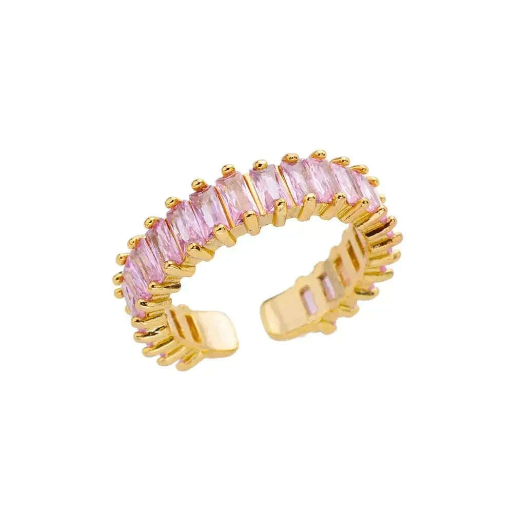 316L Stainless Steel Gold Ring for Women and Couples-JZ3111P-4 / Diameter 17mm / Gold color