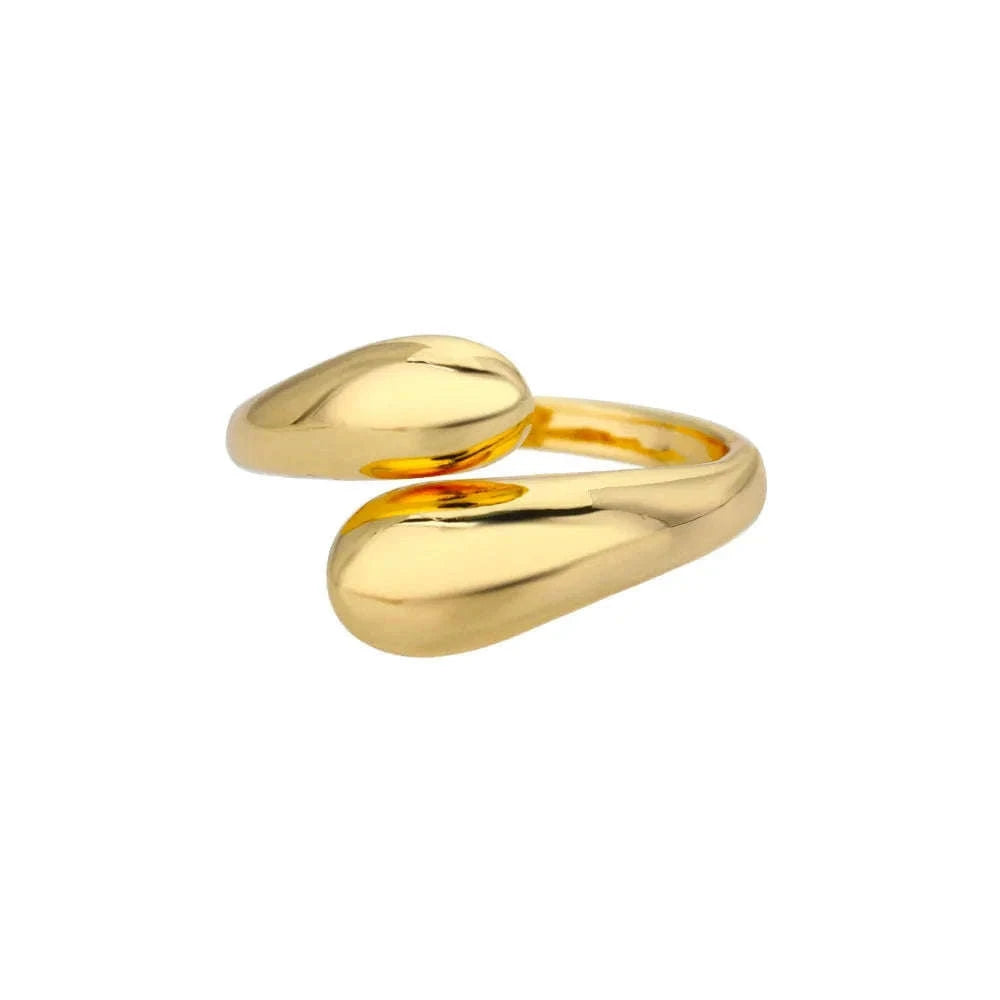 316L Stainless Steel Gold Ring for Women and Couples-JZ3111P-4 / Diameter 17mm / Gold color