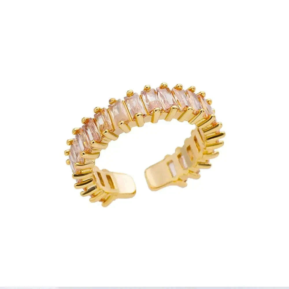 316L Stainless Steel Gold Ring for Women and Couples-JZ3111P-4 / Diameter 17mm / Gold color
