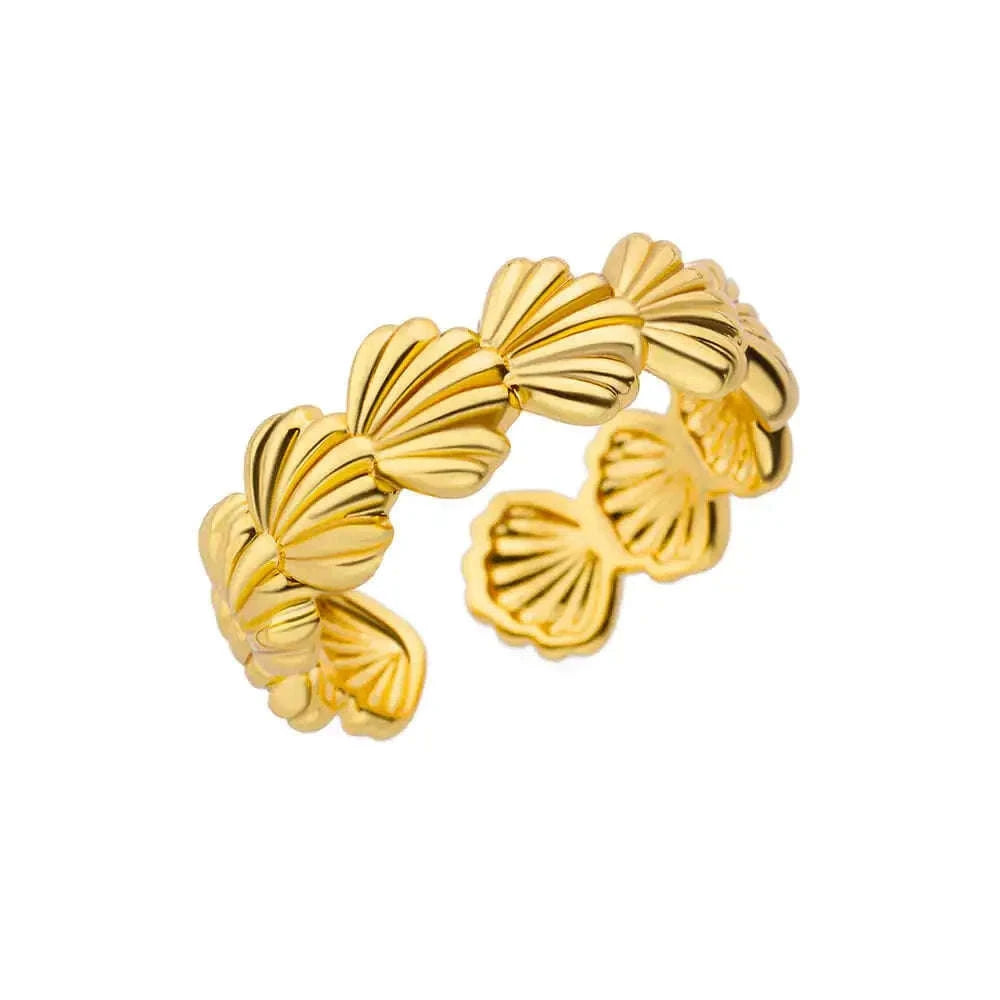 316L Stainless Steel Gold Ring for Women and Couples-JZ3111P-4 / Diameter 17mm / Gold color