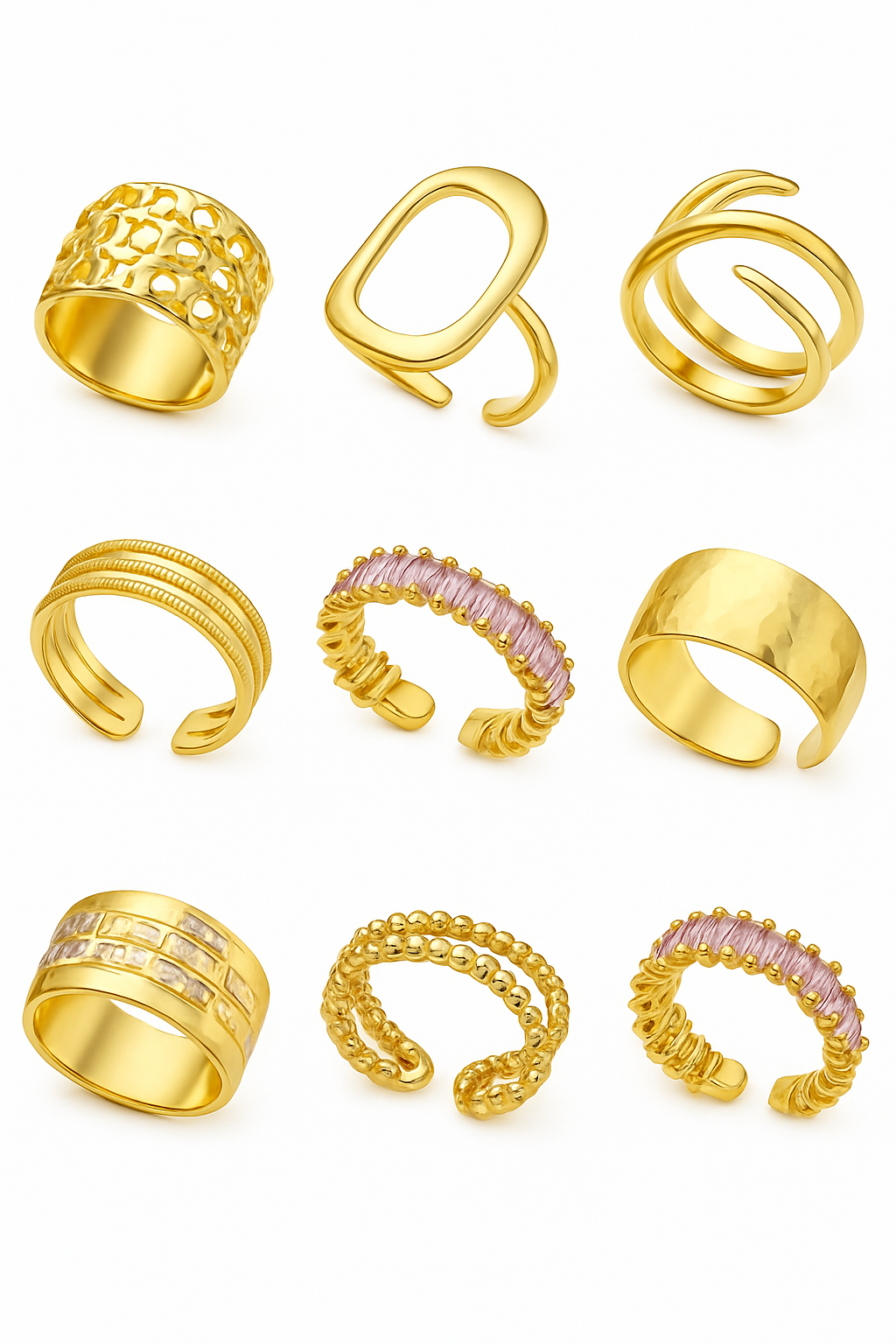 316L Edelstahl Goldring für Damen und Paare