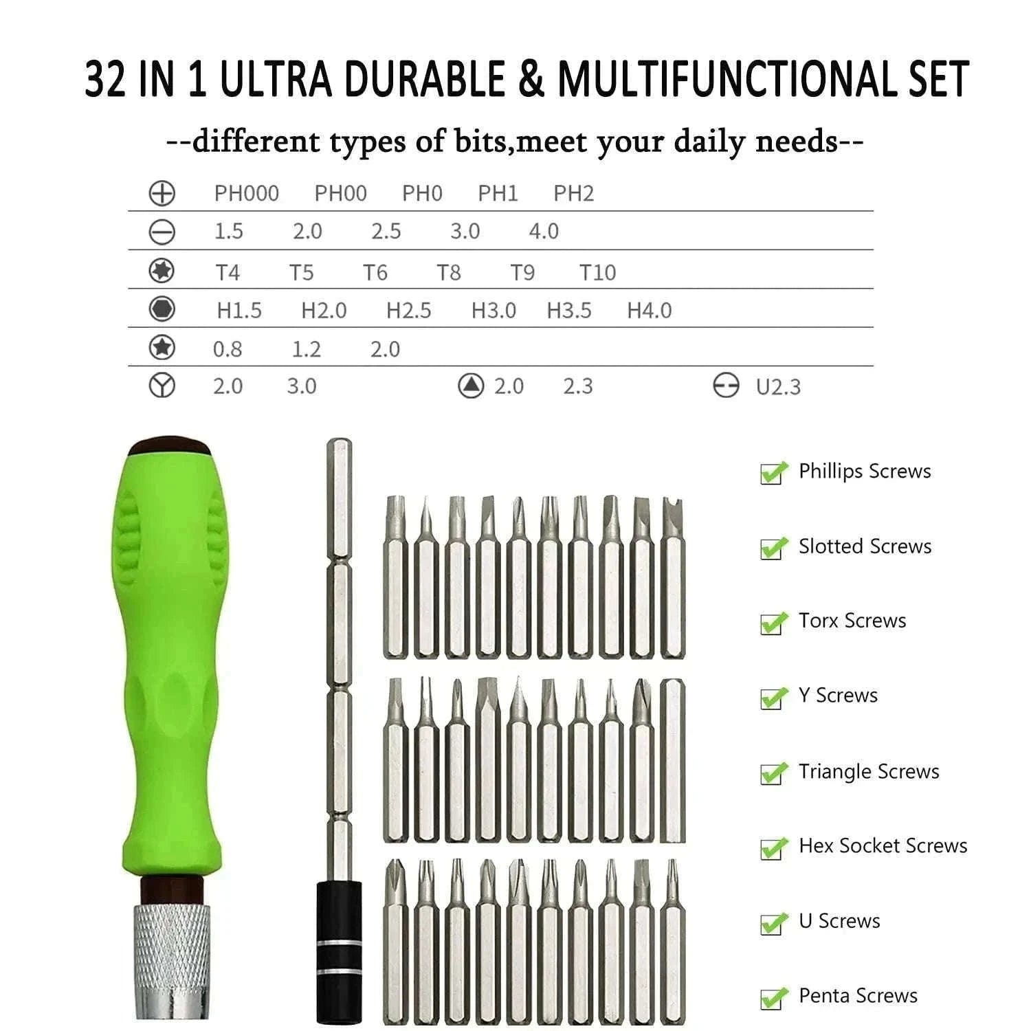 32-in-1 Multifunctional Screwdriver Set for Everyday Repairs-32 in 1