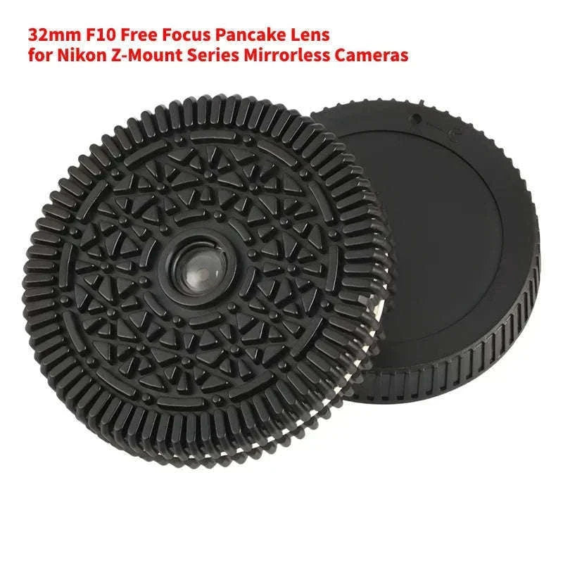 32mm F10 Free Focus Pancake Lens for Mirrorless Cameras-FX-Mount Black